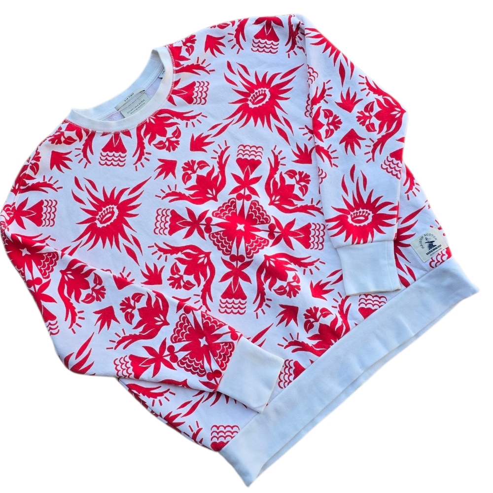 Scotch & Soda Graphic Sweatshirt Scandinavian Hex Floral Design Size XS - Picture 4 of 8